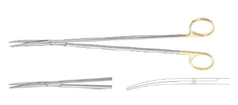 TC НЕЛЬСОН-МЕТЦЕНБАУМ НОЖИЦІ ВИГНУТІ 285MM